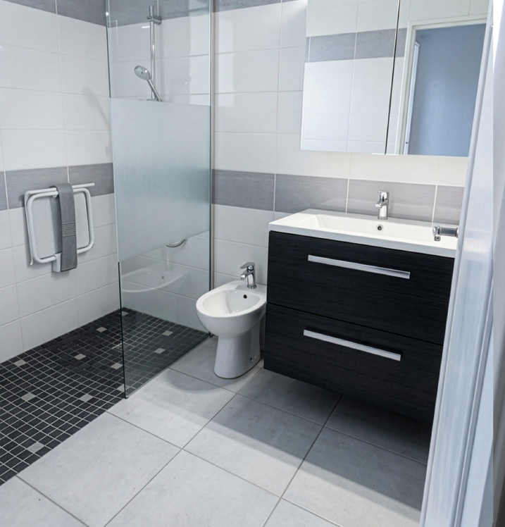 salle de bain fini réalisé à Pau, quartier du château, par votre plombier Jimmy Paul
